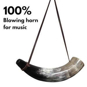 แตรเป่าทำมือสวยงาม ผลิตจากเขาควายแท้ ใช้เป็นเครื่องดนตรีประจำตระกูลและสำหรับพิธีกรรม โดย HAND MADE CRAFR - Product Image 2