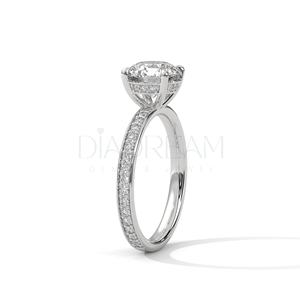 Bagues de fiançailles en diamant Moissanite en argent sterling 925 originales très vendues Bague de promesse Halo à la mode pour femmes - Product Image 5