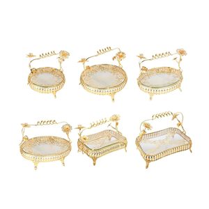 Bulk India Crystal Metal Eco-Friendly Durable Serving Tray Platter Decorative Dining <b>Display</b> <b>for</b> Serving Treats Gatherings - Product Image 5