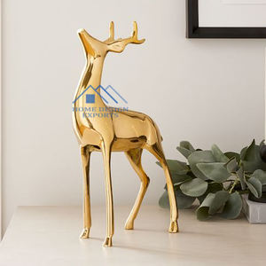 Décorations de table Design unique Table en métal aluminium Sculpture abstraite de renne Décor de Noël Sculpture de table de renne - Product Image 2