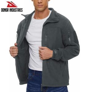 Vêtement d'extérieur de haute qualité, veste imperméable à col montant en toile 100% pour homme, fermeture éclair intégrale personnalisée - Product Image 4