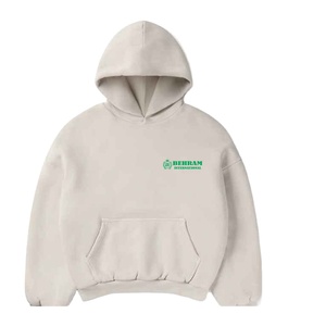Sweat à capuche unisexe personnalisé avec logo, 100 % coton, éco-responsable, en molleton/éponge française, coupe classique, avec fermeture éclair ornée de strass - Hiver - Product Image 2