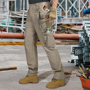 Pantalon de travail personnalisé Cargo pour hommes pantalon multi-poches durable avec impression personnalisée pour atelier extérieur industriel - Product Image 2