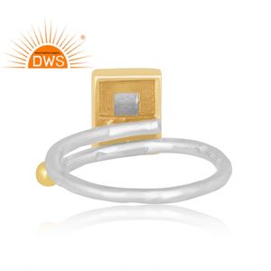 Nouvelle bague rectangulaire en argent sterling fin pour femme, bijou élégant, fabricant de bijoux en argent pur - Product Image 4