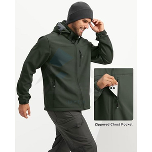 Outdoor Hot Sale Waterproof <b>Men</b> Softshell <b>Jackets</b> High-Quality Windproof <b>Reflective</b> <b>Jacket</b> for Safety Comfort - Product Image 3