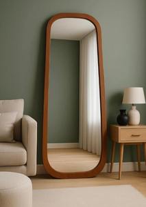 Miroir ovale en bois Art Déco fait à la main, pleine longueur, écologique, léger, décoration pour la maison et le salon, prix abordable - Product Image 4