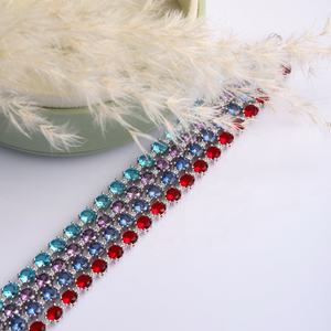 <b>Tanzanite</b> CZ Stone Round Design Tennis <b>Bracelet</b> 925 Silver Wholesale Handcrafted Jewelry - Product Image 4