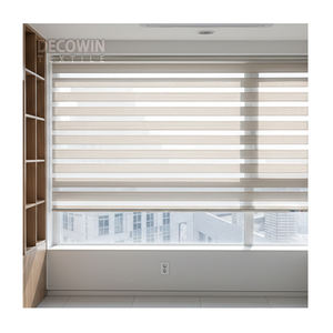 Persianas Zebra Combinadas de Madera Semipreciosa de Primera Calidad GRACE WOODY, con Filtro de Luz, Plisadas, Textil DECOWIN, Hechas en Corea - Product Image 1