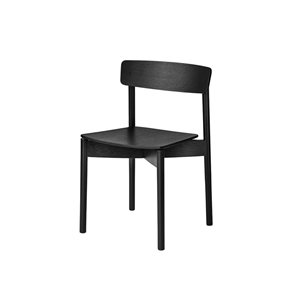 Modern Minimalist Solid <b>Wood</b> <b>Dining</b> <b>Chair</b> with Black Finish, Comfortable Backrest for Restaurant and Home - Product Image 2
