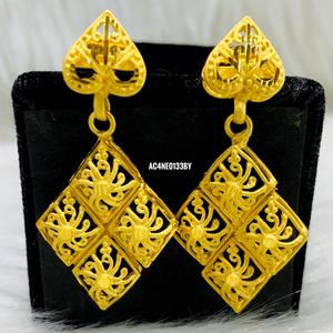 <b>Wedding</b> Bridal Necklace <b>Set</b> Gold Plated Online Design Fashion <b>Jewellery</b> All Type Design One Gram New - Product Image 2