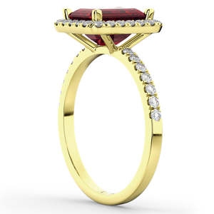Anillo de Compromiso de Oro Amarillo de 14K con Rubí y Diamante, Joyería con Diamante de 3.32ct - Product Image 6