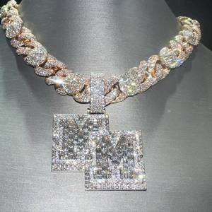 Pendentif de luxe en argent 925 Design Hip Hop personnalisé avec diamant Moissanite et caution de sac d'argent glacé pour bijoux de fête - Product Image 5