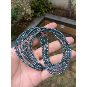 100% Natural Blue Faceted Diamond Bead High Quality 3/4 mm Blue Diamond Loose Diamonds-Blue Diamond - Product Image 2
