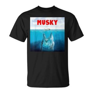 T-shirt promozionale a tema pesca Great White Musky - Product Image 1