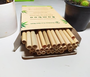 หลอดไม้ไผ่ไม้ไผ่หัตถกรรมออแกนิก100% ที่นิยมใช้กันทั่วไปเป็นมิตรกับสิ่งแวดล้อม - Product Image 2