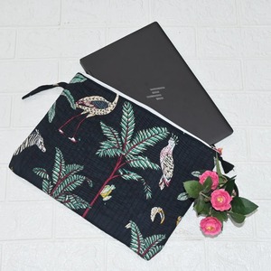 Bolso de manga para ordenador portátil acolchado negro indio hecho a mano estampado a mano impermeable protección diaria de oficina estilo de negocios simple - Product Image 2