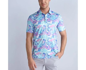 เสื้อกอล์ฟระบายอากาศได้ดีทำจากผ้าถักทรงสลิมฟิตโพลีเอสเตอร์/ ผ้าฝ้ายโพลีเอสเตอร์ออกแบบโลโก้ได้ตามต้องการ - Product Image 5