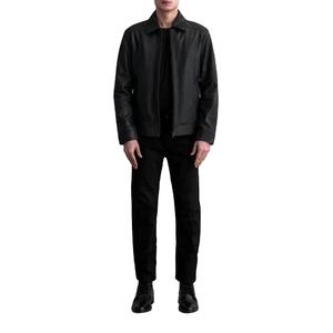 Veste en cuir de moto d'hiver sur mesure OEM avec logo frontal, respirante et coupe-vent, veste tendance pour homme, best-seller - Product Image 1