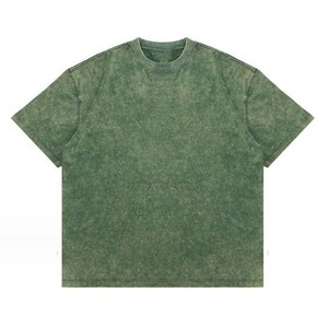 Camiseta de Gran Tamaño con Logotipo Personalizado de Alta Calidad, Corte Regular, para Hombre, Estilo Vintage, Lavado Ácido, Moda Urbana 2026 - Product Image 3