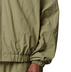 Personalized Olive Green Black Tracksuit Fashion Forward Reflective Stripes Design Comfortable <b>Track</b> <b>Jacket</b> Men Clothing - Product Image 3