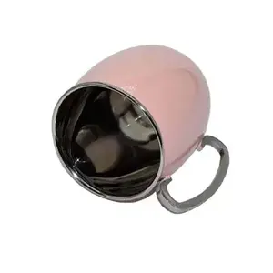 Tasse à café ronde faite à la main en acier inoxydable de qualité supérieure, parfaite pour les ustensiles de cuisine élégants, le thé ou le café. - Product Image 6