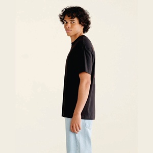 Classic 100% Cotton Crew Neck Men's T-shirts Custom Logo Comfortable Breathable Soft Worsted <b>Fabric</b> Formal Style Loose Fit - Product Image 3