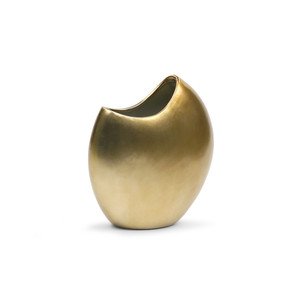 CUD5111GD - Half Moon <b>Vase</b> in Gold - 11 H - Product Image 1