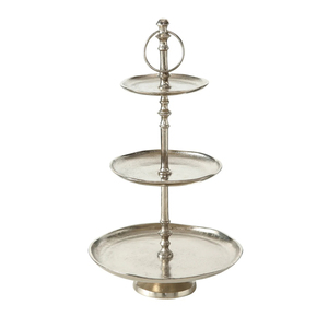 แท่นวางเค้กขนม3ชั้นทำจากอลูมิเนียมเคลือบสีโรสโกลด์เหมาะสำหรับวางเค้กแต่งงานและปาร์ตี้ทะเลทราย - Product Image 6