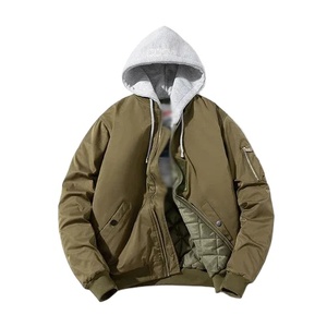 Men Fashion Jacket Loose Fit Autumn Winter Long Sleeve Solid Color <b>Coat</b> with Pockets and Zipper Closure Men's Jackets - Product Image 1