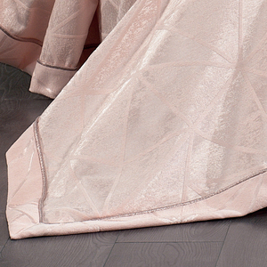 Guzide Lisa Salmon Pink 4-Piece Customized Classic Luxury Home <b>Bedspread</b> <b>Set</b> 100% Chenille Organic Woven Striped Washable - Product Image 5