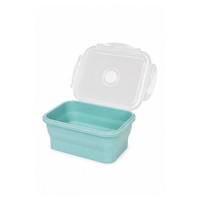 Grand récipient alimentaire pliable en silicone de 1200 ml avec couvercle verrouillable pour le préparation des repas, boîte à lunch réutilisable et voyage