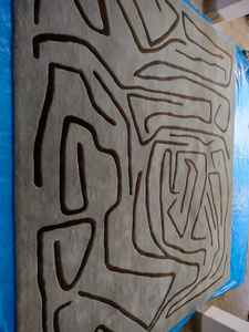 พรมขนสัตว์ขนาด5x8 12X14ปรับแต่งได้ทันสมัยหรูหราทำด้วยมือนุ่มมือปมนามธรรมสำหรับบ้านสำนักงานโรงแรม - Product Image 3