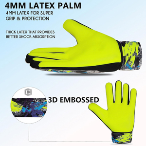 Gants de gardien de but en latex de haute qualité en gros, fermeture à lacets, paume active respirante pour l'entraînement en extérieur - Product Image 5