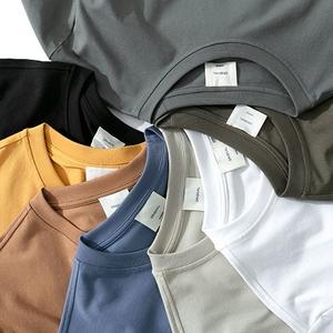 Camisetas de calidad superior Camisetas de cuello redondo para hombres 100% Material de algodón Hombro caído Hombres Camisetas de cuello redondo - Product Image 6