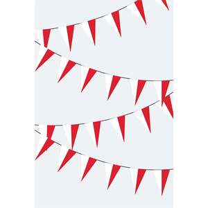 Indonesia Triangular Flag Bunting for Father's Day Back School Graduation Diwali Christmas Halloween New Year <b>Easter</b> Ramadan - Product Image 1