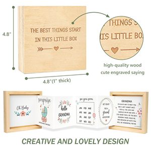 Cadeaux d'<span class=keywords><strong>annonce</strong></span> pour bébé Idées Cadeaux de <span class=keywords><strong>grossesse</strong></span> surprise Cadeaux de révélation pour soeur Meilleur ami Bébé Échographie Photo Souvenir Boîte en bois - Product Image 3