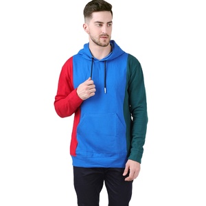 2024 haute qualité sur mesure hommes sweat à capuche coton Polyester multicolore bloc conception nouveau Style tirer capuche - Product Image 1