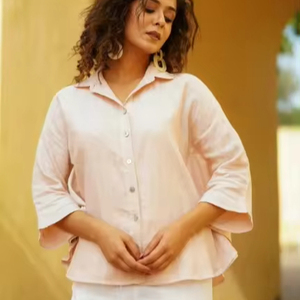 Robe vintage en lin uni de style moderne pour femmes, coupe ajustée, pour la vie quotidienne, disponible en couleur blanche, exportateur indien - Product Image 1