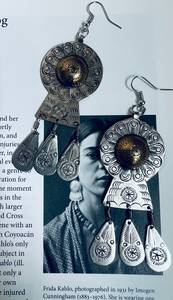 Pendientes bohemios con cuentas y diseño de turquesa, flecos en cascada, regalo de joyería único - Product Image 3