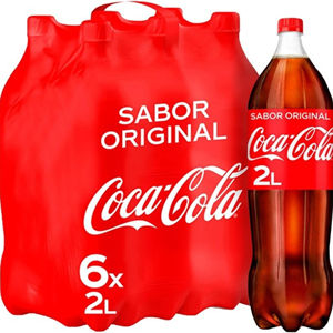 Coca-Cola Original Auténtica en Botellas PET de 2 Litros, Paquetes de 6 Unidades para Distribución al por Mayor a Supermercados y Cadenas de Tiendas Minoristas - Product Image 1