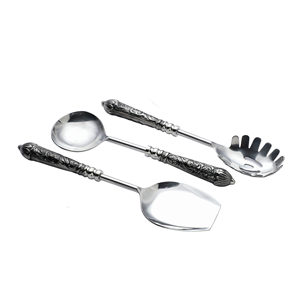 Juego de servicio de metal de diseño en relieve hecho a mano real al mejor precio con personalización de logotipo de la India - Product Image 4