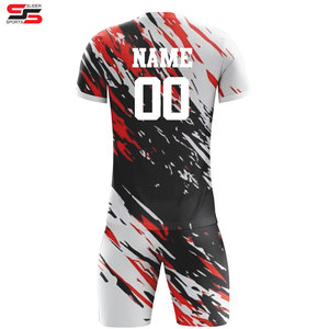 Vente en gros de maillots de football en polyester 100% sublimés, ensembles personnalisés unisexes, uniformes de football respirants, ensemble de vêtements de football courts avec logo - Product Image 6
