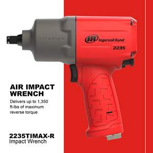 Clé à chocs pneumatique légère de 1/2 po, 4,6 lb, puissante, couple de 1 350 pi-lb, boîtier en titane - OEM - Product Image 2