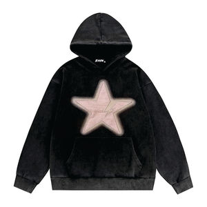 Custom Distressed Washed Hoodies Heavy Weight Oversized Boxy Sweatshirt <b>Men</b> Custom Puff Print Hoodie - Product Image 5