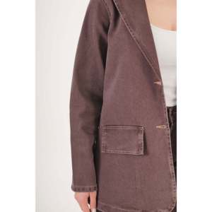 LUSTRIN <b>Women's</b> Washed Urban Brown Denim <b>Jacket</b> and Pants Two-Piece Set - Stylish Casual Cotton Outfit for Daily Wear - Product Image 3