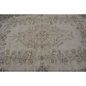 Alfombra Turca Vintage, Alfombra de 5.6x8.5 pies, Alfombra Grande con Diseño Floral Marrón - Product Image 5