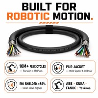 Roboterarm-Torsionskabel, Kupfer, flexibel, PUR-Mantel, geschirmt, mehradrig, 2-25 Adern, verstärkt, 0,14-1,5 mm
