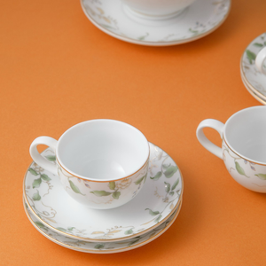 Juego de vajilla de porcelana para hoteles y restaurantes, juego de té con flores, venta al por mayor, regalo único, OEM 014 - Product Image 2