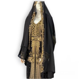 Caftan perlé à manches longues pour fête de mariage pour femmes entièrement brodé à la main - Product Image 1