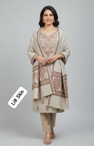 Ssumaira Apporter Anarkali Pashmina Broderie Robes 3 Pièces Hiver Addition - Product Image 5